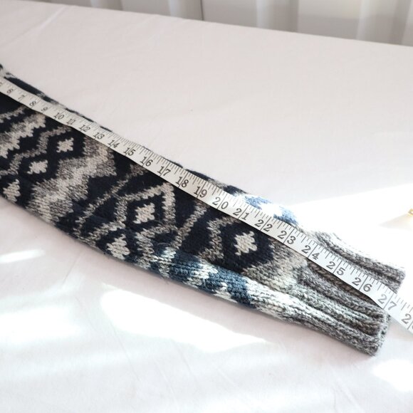 Abercrombie & Fitch full zip knit sweater Fair Isle and moose motif Size Med - Picture 10 of 13